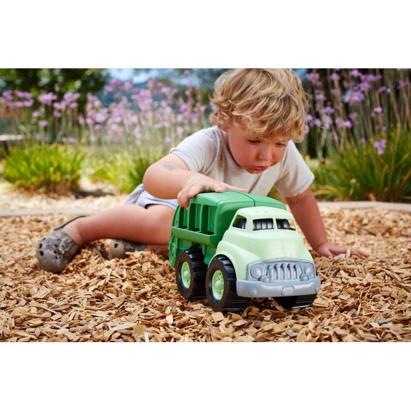 green toy recycling truck