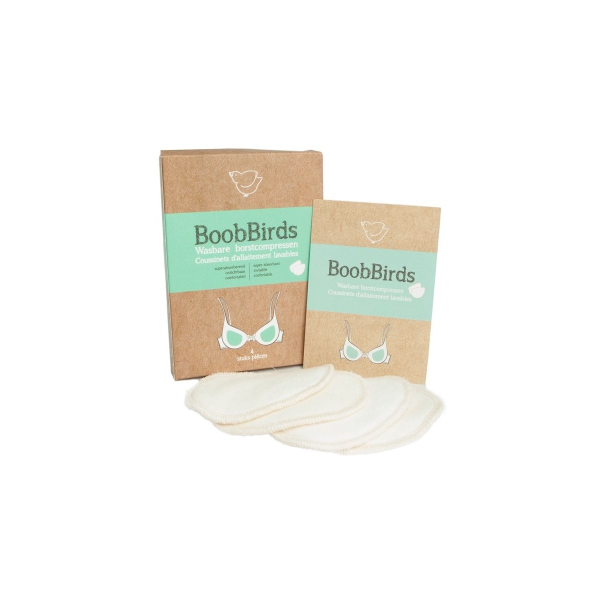 BoobBirds Compresses d’Allaitement Lavables