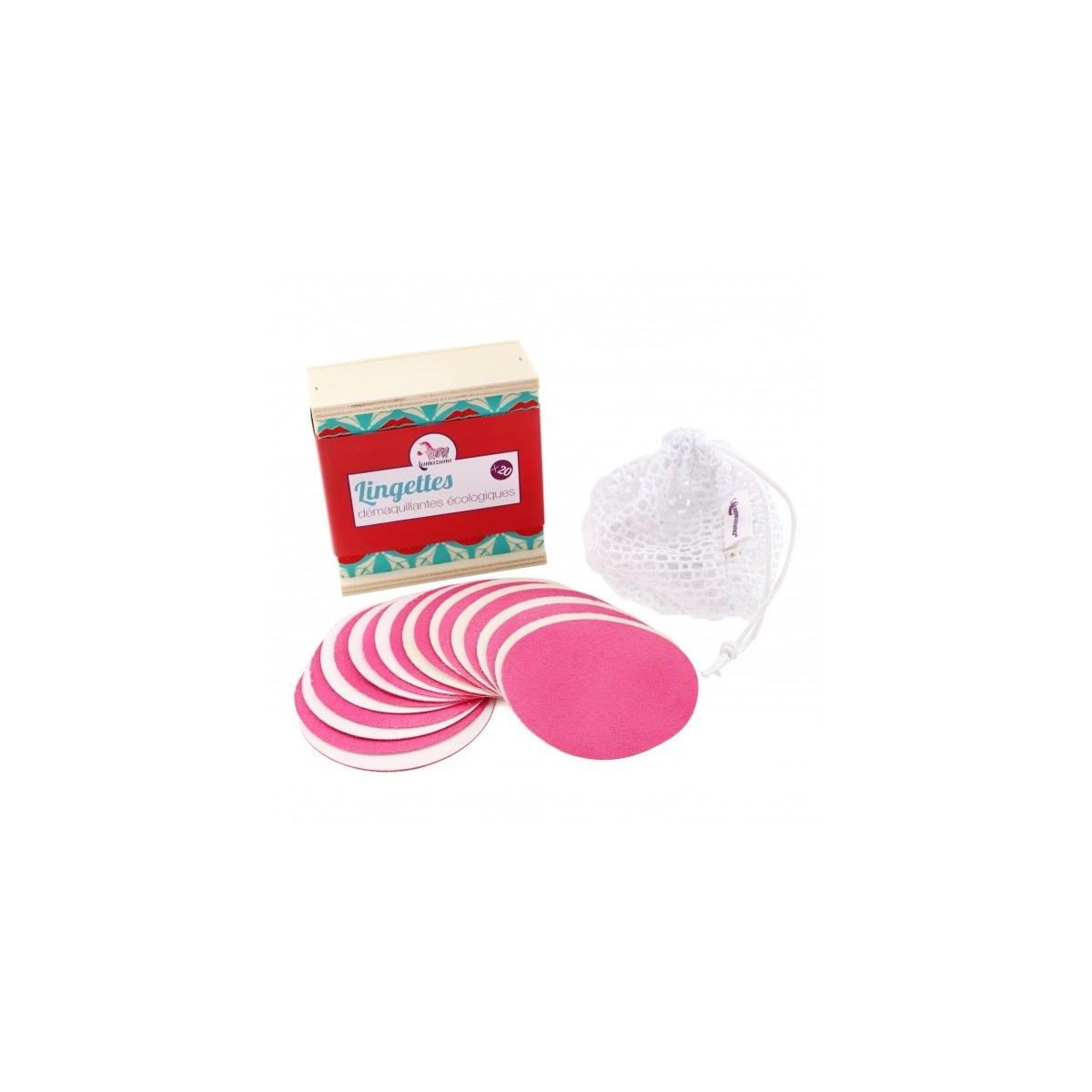 Lamazuna Coffret de Lingettes Démaquillantes Lavables